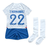 France Away Stadium Kit 2022 - Little Kids - Theo Hernández 22 - Kit Captain