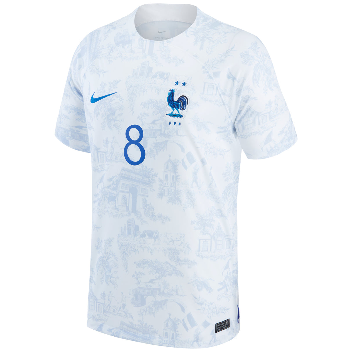 France Away Stadium Shirt 2022 - Aurélien Tchouameni 8 - Kit Captain