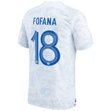 France Away Stadium Shirt 2022 with Fofana 18 printing - Kit Captain