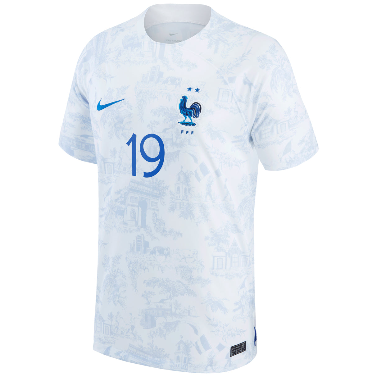 France Away Stadium Shirt 2022 with Kamara 19 printing - Kit Captain