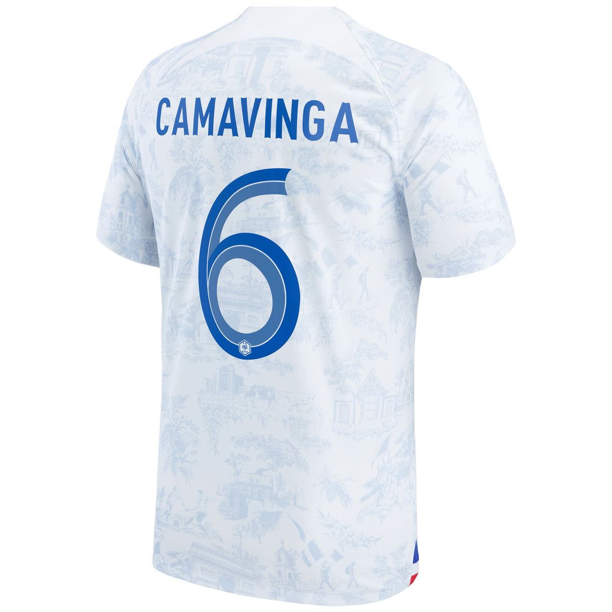 France Away Stadium Shirt 2022 with Camavinga 6 printing - Kit Captain