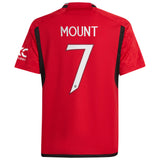 Manchester United Cup Home Shirt 2023-24 - Kids with Mount 7 printing - Kit Captain