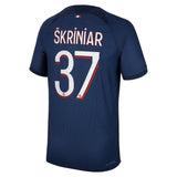 Paris Saint-Germain Nike Home Dri Fit Adv Match Shirt 2023-24 with Škriniar 37 printing - Kit Captain