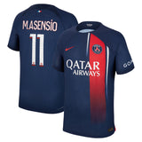 Paris Saint-Germain Nike Home Dri Fit Adv Match Shirt 2023-24 with M.Asensio 11 printing - Kit Captain