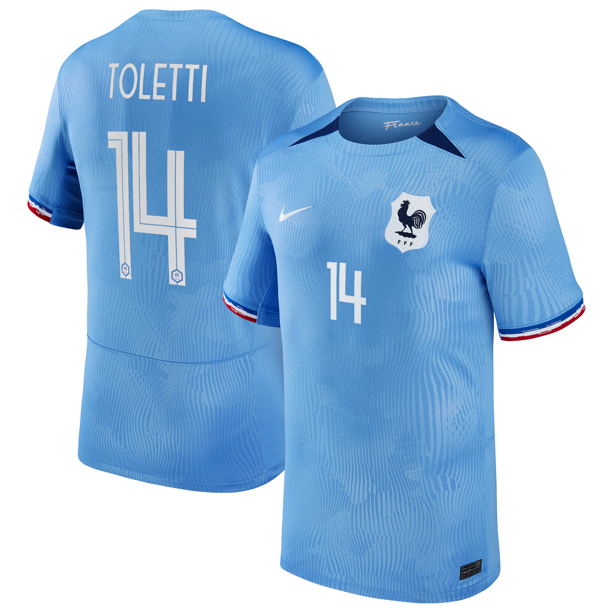 Frankreich Damen Nike Heimstadion-Trikot 2023-24 – Herren mit Toletti 14-Aufdruck