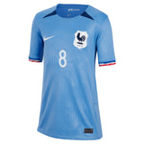 France Women Nike Home Stadium Shirt 2023-24 - Kids with Geyoro 8 printing - Kit Captain