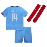 France Women Nike Home Stadium Kit 2023-24 - Little Kids with Toletti 14 printing - Kit Captain