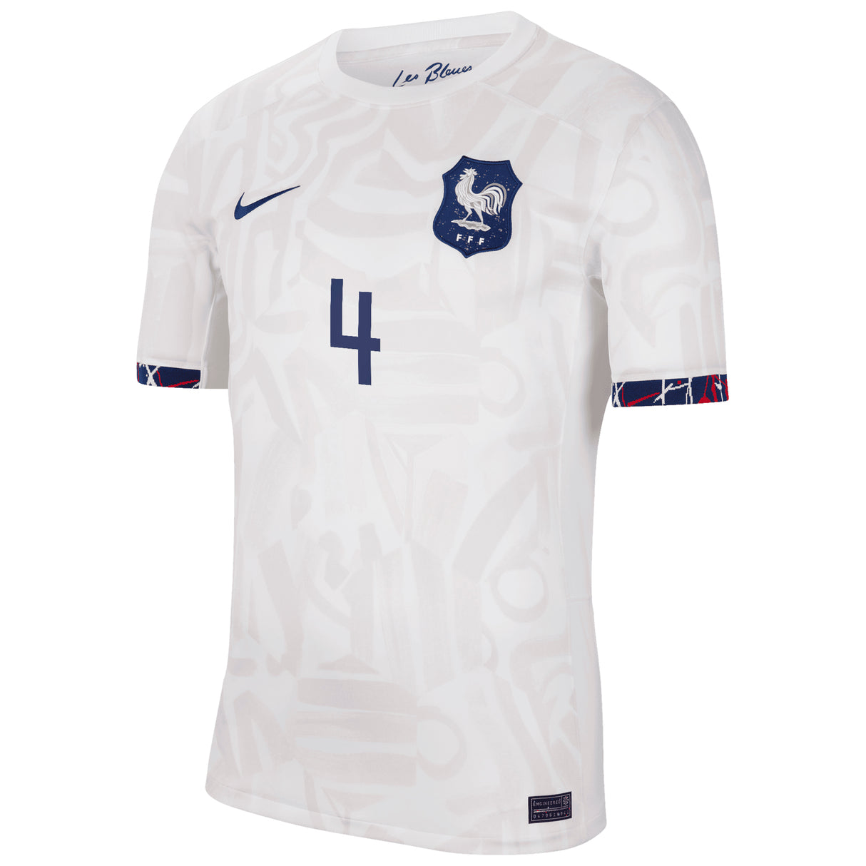 France Women Nike Away Stadium Shirt 2023-24 - Mens with Fazer 4 printing - Kit Captain