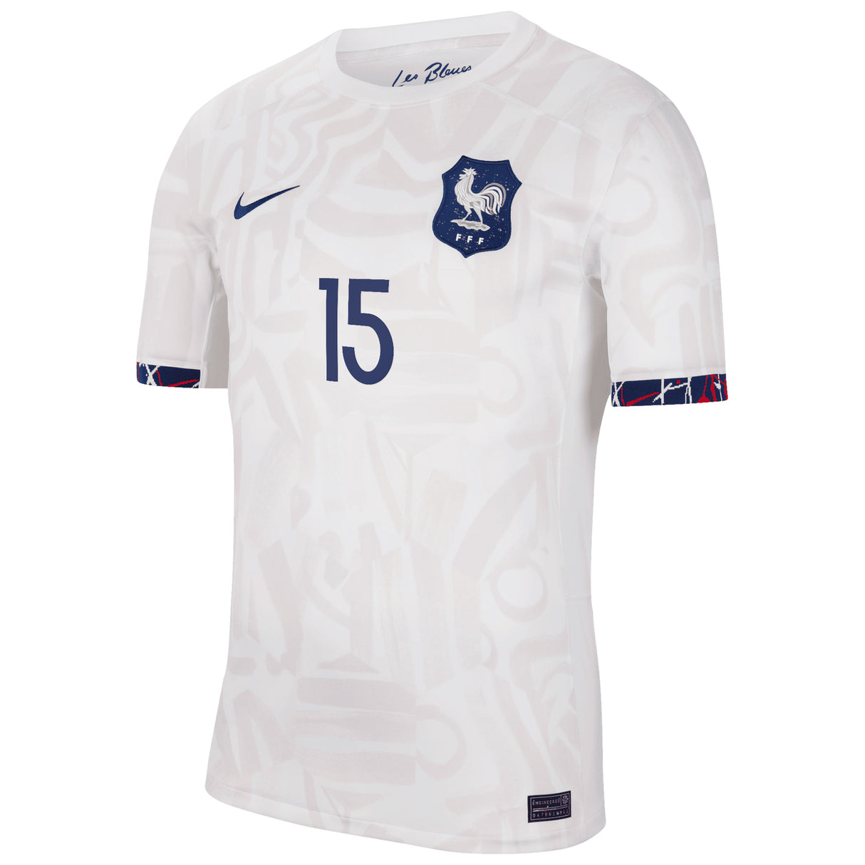 France Women Nike Away Stadium Shirt 2023-24 - Mens with Le Garrec 15 printing - Kit Captain