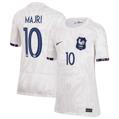 France Women Nike Away Stadium Shirt 2023-24 - Kids with Majri 10 printing - Kit Captain