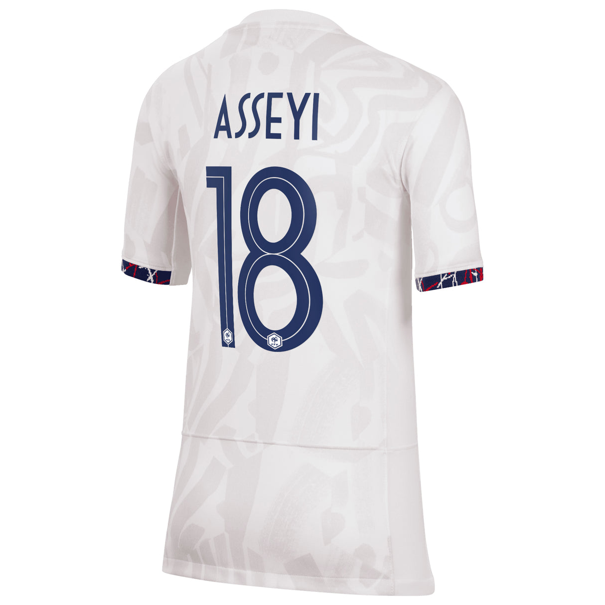 France Women Nike Away Stadium Shirt 2023-24 - Kids with Asseyi 18 printing - Kit Captain