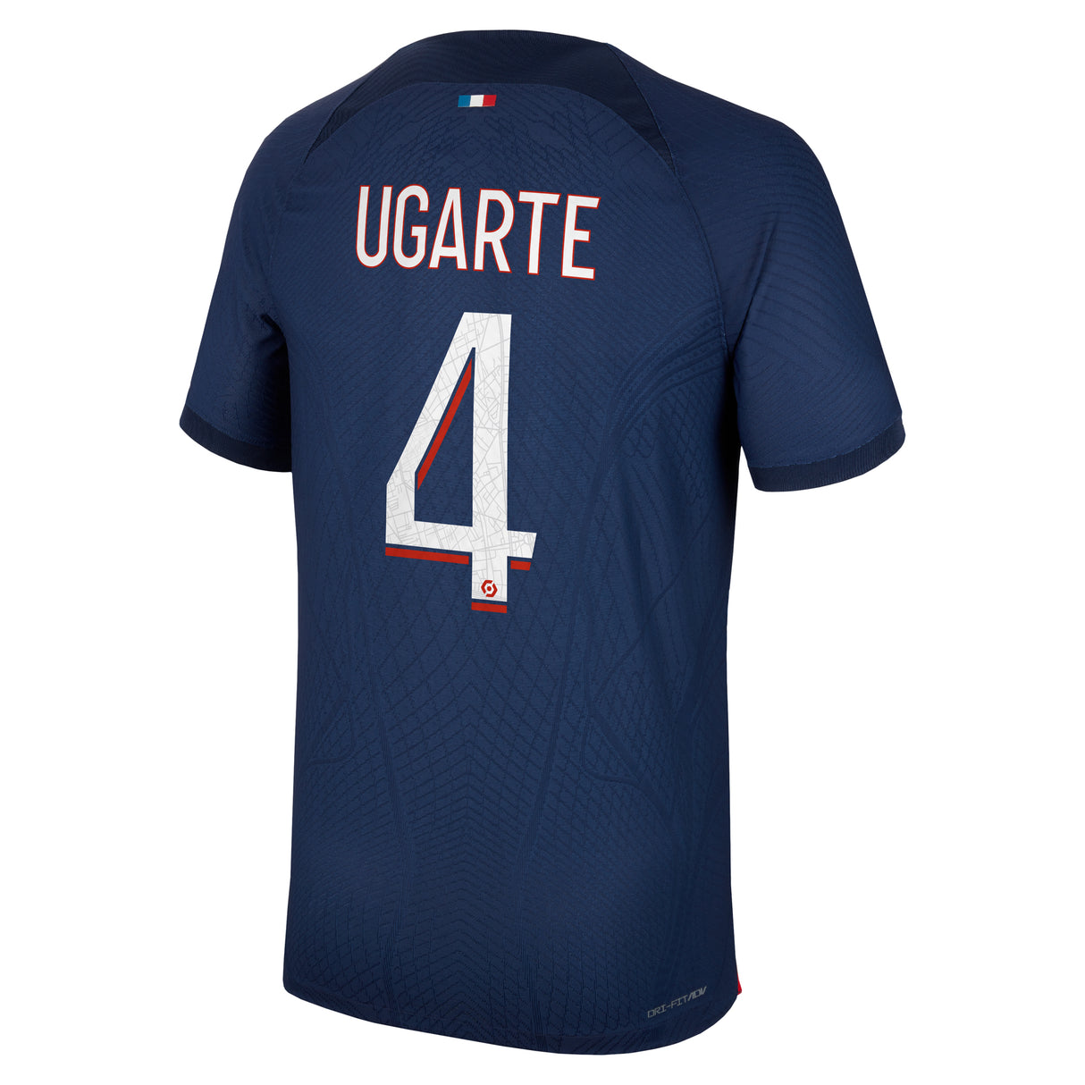 Paris Saint-Germain Nike Home Dri Fit Adv Match Shirt 2023-24 with Ugarte 4 printing - Kit Captain