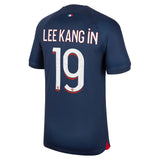 Paris Saint-Germain Nike Home Stadium Shirt 2023-24 with Lee Kang In 19 printing - Kit Captain