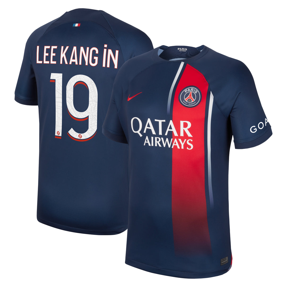 Paris Saint-Germain Nike Home Stadium Shirt 2023-24 with Lee Kang In 19 printing - Kit Captain