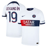 Paris Saint-Germain Nike Away Dri Fit Adv Match Shirt 2023-24 with Lee Kang In 19 printing - Kit Captain