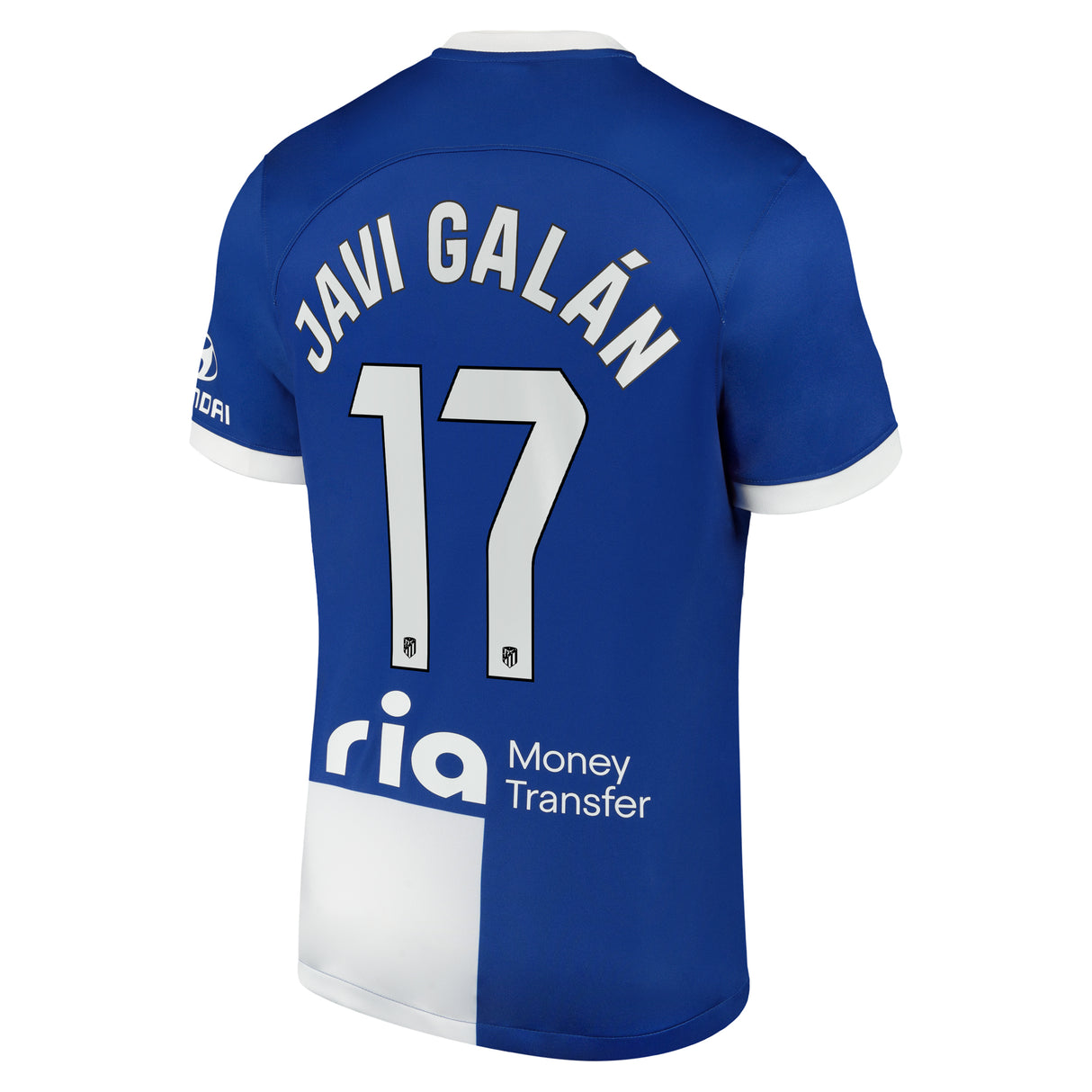 Atletico de Madrid Nike Away Stadium Shirt 2023-24 with Javi Galán 17 printing - Kit Captain