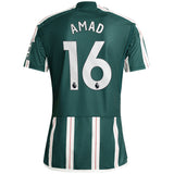 Manchester United EPL adidas Away Shirt 2023-24 - With Amad 16 Printing - Kit Captain