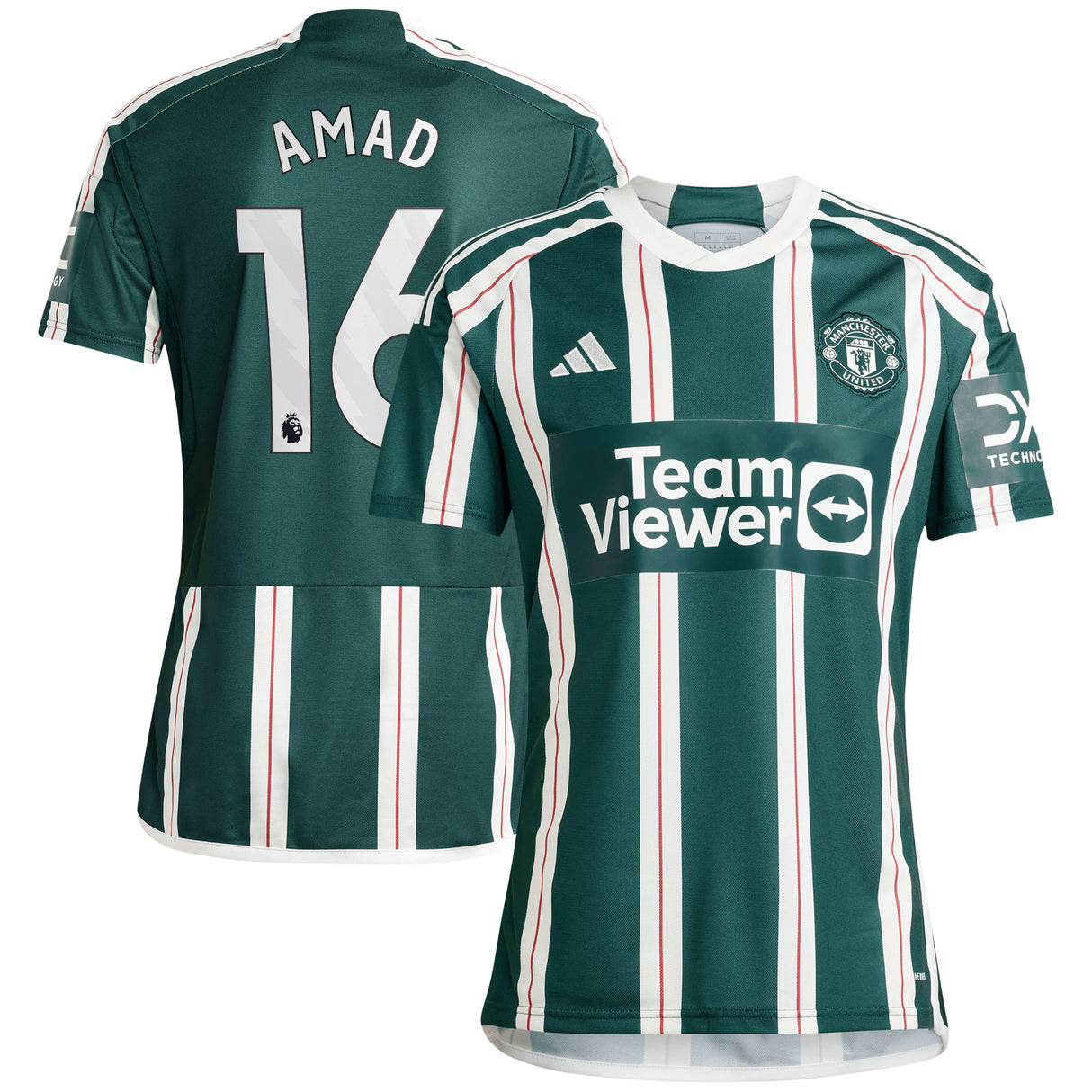 Manchester United EPL adidas Away Shirt 2023-24 - With Amad 16 Printing - Kit Captain