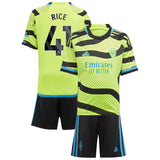 Arsenal adidas Away Minikit 2023-24 with Rice 41 printing - Kit Captain