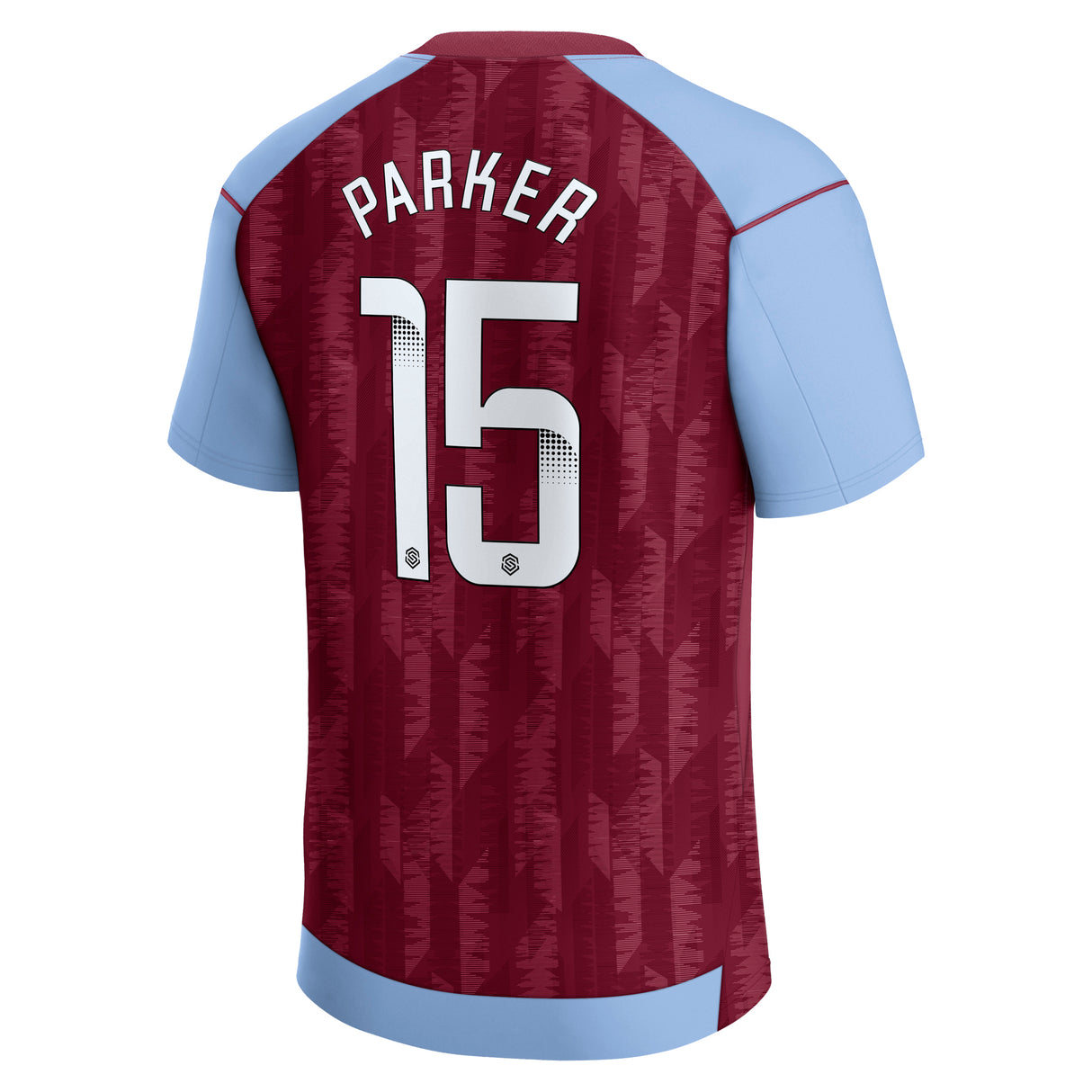 Aston Villa Castore WSL Home Shirt 2023-24 - Kids with Parker 15 printing - Kit Captain