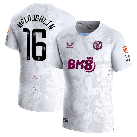 Aston Villa Castore WSL Away Pro Shirt 2023-24 with McLoughlin 16 printing - Kit Captain