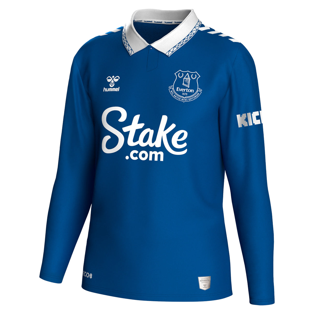 Everton Hummel Home Shirt 2023-24 - Long Sleeve with Danjuma 10 printing - Kit Captain