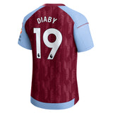 Aston Villa Castore Home Shirt 2023-24 with Diaby 19 printing - Kit Captain