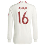 Manchester United Cup Third Authentic Shirt 2023-24 - Long sleeve with Amad 16 printing - Kit Captain