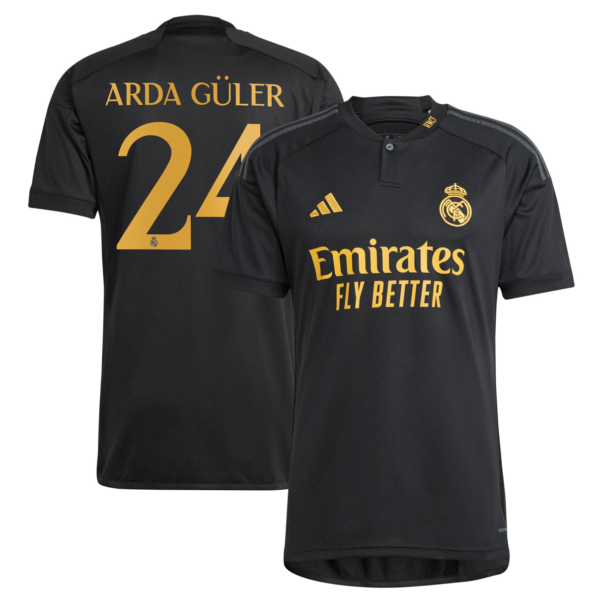 Real Madrid adidas Third Shirt 2023-24 with Arda Güler 24 printing - Kit Captain