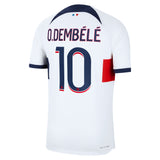 Paris Saint-Germain Nike Away Dri Fit Adv Match Shirt 2023-24 With O.Dembélé 10 Printing - Kit Captain