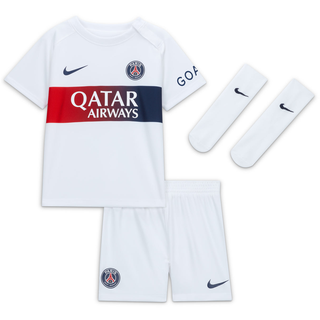 Paris Saint-Germain Nike Away Stadium Kit 2023-24 - Infant With O.Dembélé 10 Printing - Kit Captain