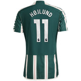 Manchester United EPL Away Authentic Shirt 2023-24 with Højlund 11 printing - Kit Captain