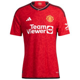 Manchester United Cup Home Authentic Shirt 2023-24 with Højlund 11 printing - Kit Captain