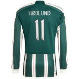 Manchester United Cup Away Shirt 2023-24 - Long Sleeve with Højlund 11 printing - Kit Captain