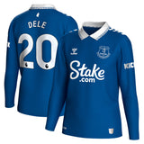 Everton Hummel Home Shirt 2023-24 - Long Sleeve with Dele 20 printing - Kit Captain