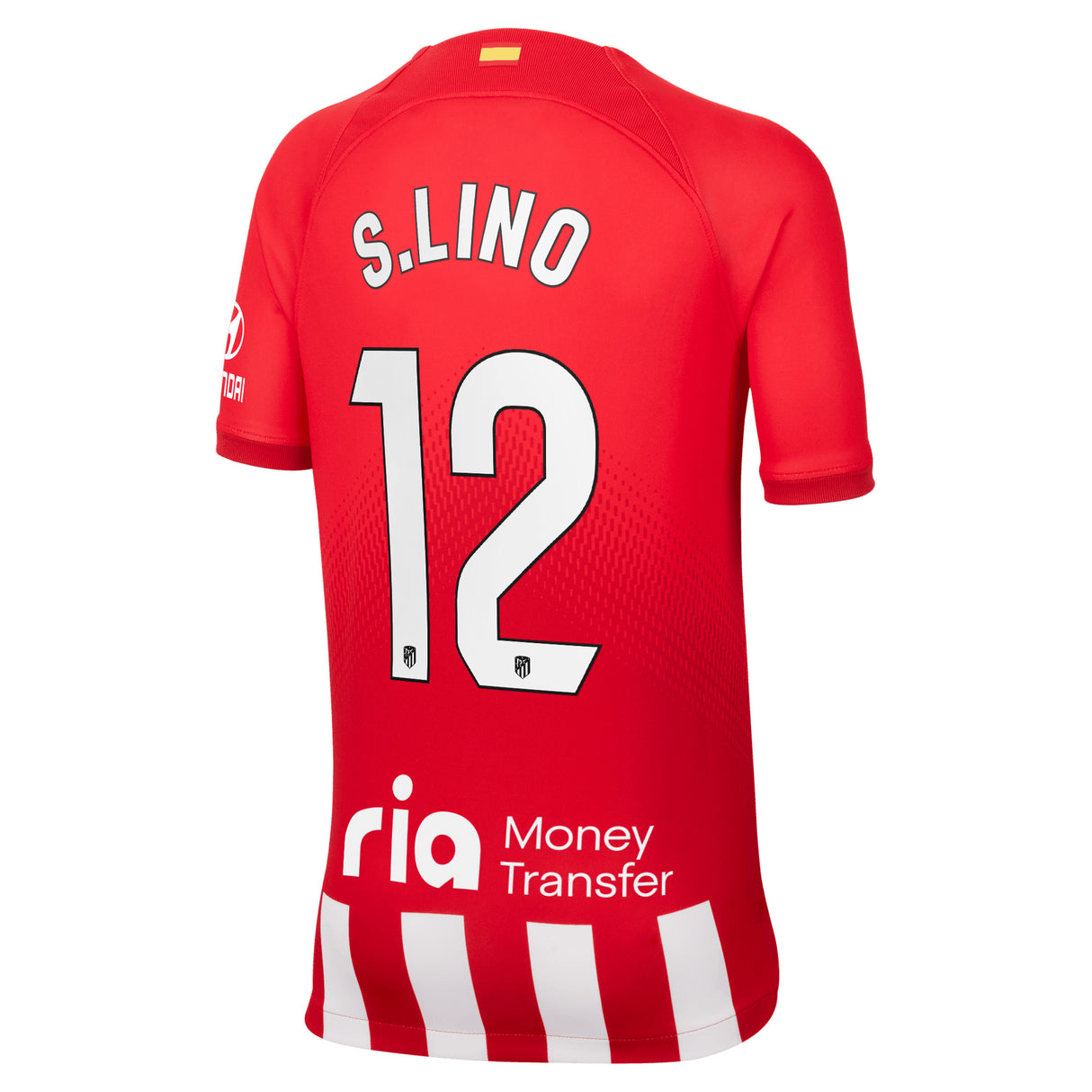 Atlético de Madrid Nike Stadion-Heimtrikot 2023–24 – Kinder mit S.Lino 12-Aufdruck