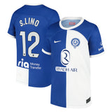 Atletico de Madrid Nike Away Stadium Shirt 2023-24 - Kids with S.Lino 12 printing - Kit Captain