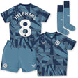 Aston Villa Third Infant Kit 2023-24 with Tielemans 8 printing - Kit Captain