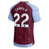 Aston Villa Castore Home Pro Shirt 2023-24 with Zaniolo 22 printing - Kit Captain