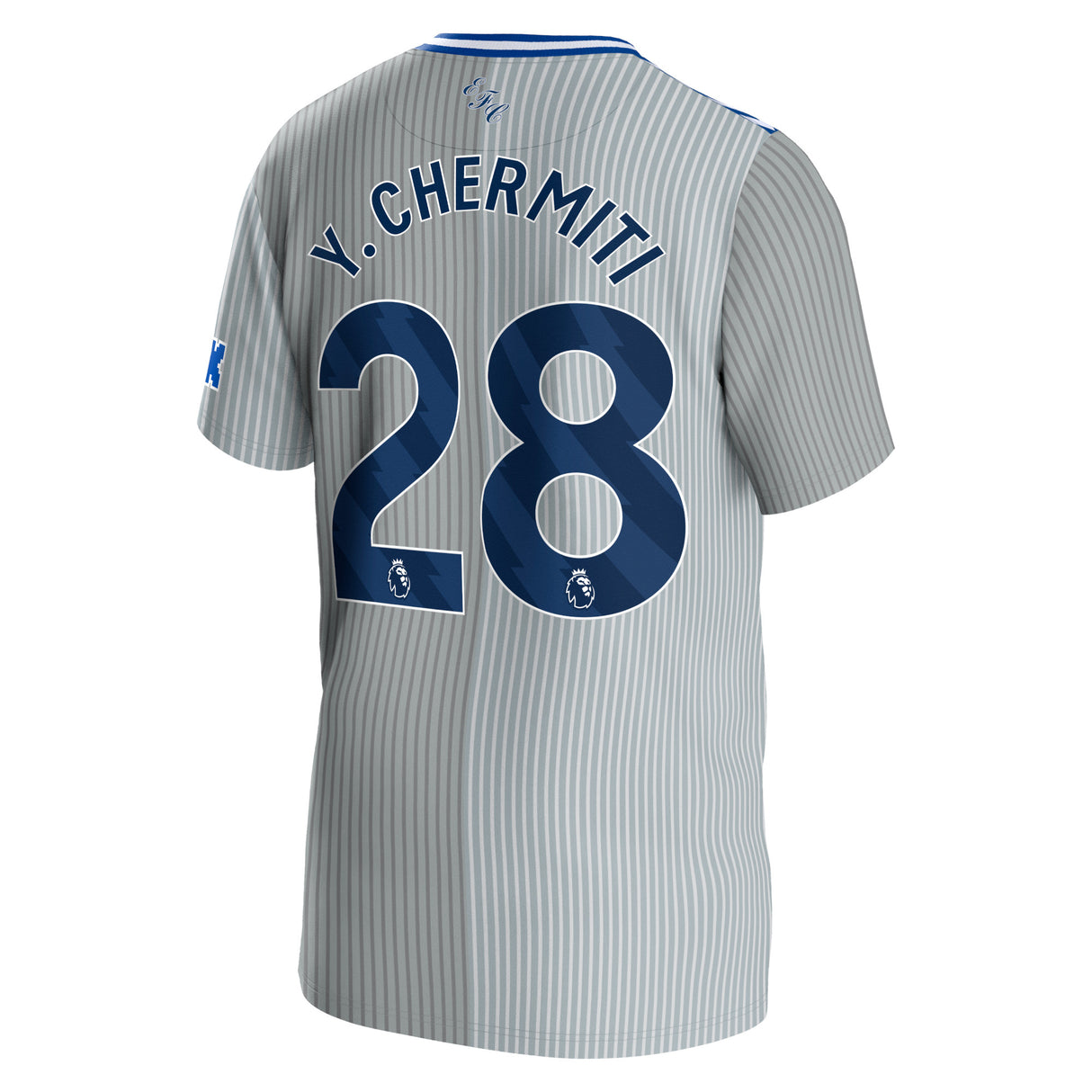 Everton Hummel Third Shirt 2023-24 - Kids with - Y.Chermiti 28 printing - Kit Captain