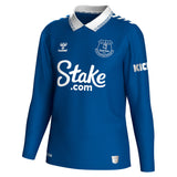 Everton Hummel Home Shirt 2023-24 - Long Sleeve with Y. Chermiti 28 printing - Kit Captain