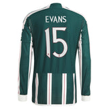 Manchester United Cup adidas Away Authentic Shirt 2023-24 - Long Sleeve - With Evans 15 Printing