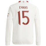 Manchester United Cup adidas Third Shirt 2023-24 - Kids - Long Sleeve - With Evans 15 Printing - Kit Captain