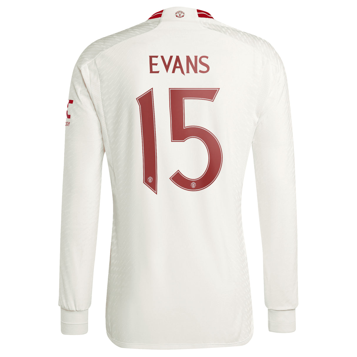 Manchester United Cup adidas Third Authentic Shirt 2023-24 - Long Sleeve - With Evans 15 Printing - Kit Captain