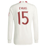 Manchester United Cup adidas Third Authentic Shirt 2023-24 - Long Sleeve - With Evans 15 Printing - Kit Captain