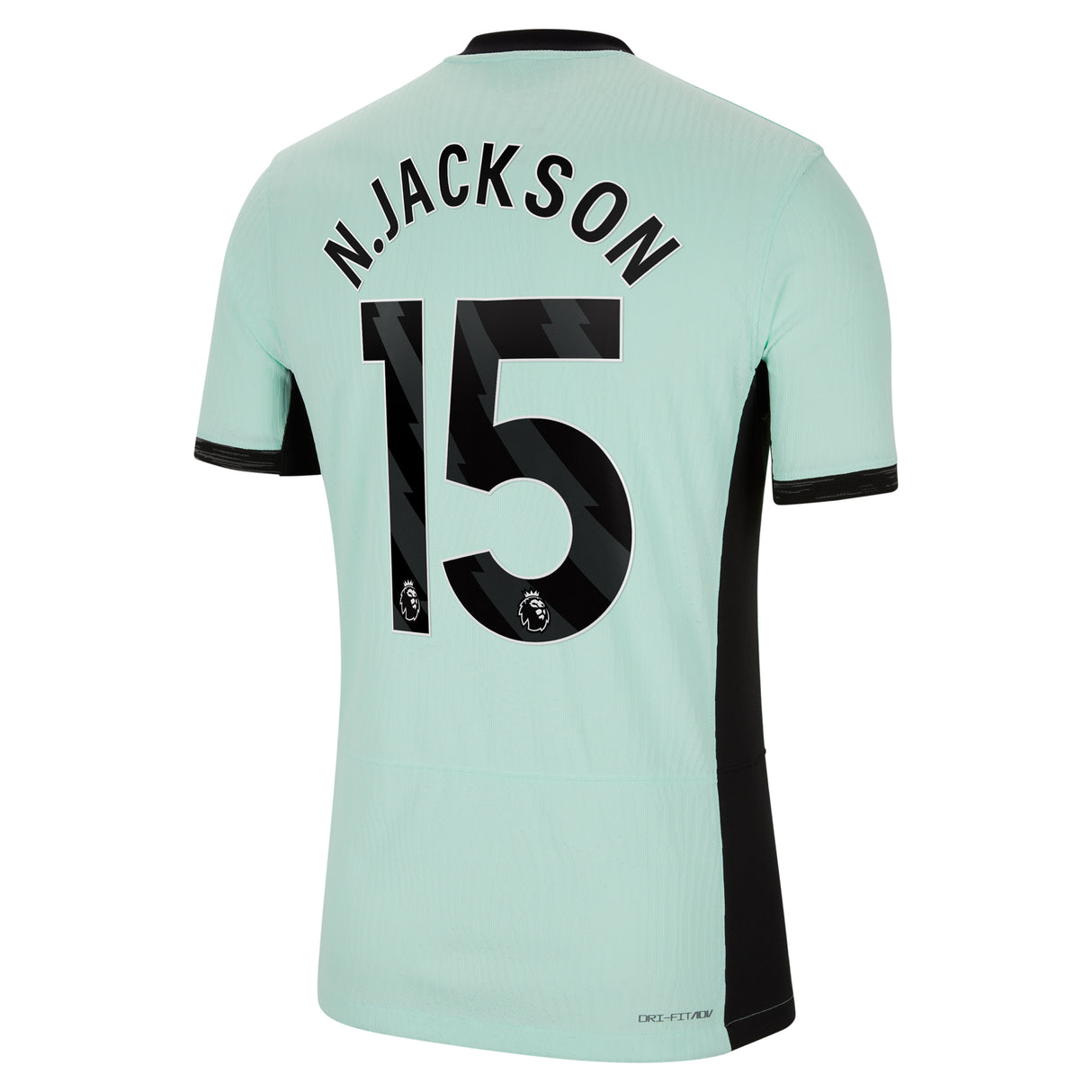 Chelsea Third Vapor Match Shirt 2023-24 with N.Jackson 15 printing - Kit Captain