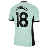 Chelsea Third Vapor Match Shirt 2023-24 with Nkunku 18 printing - Kit Captain