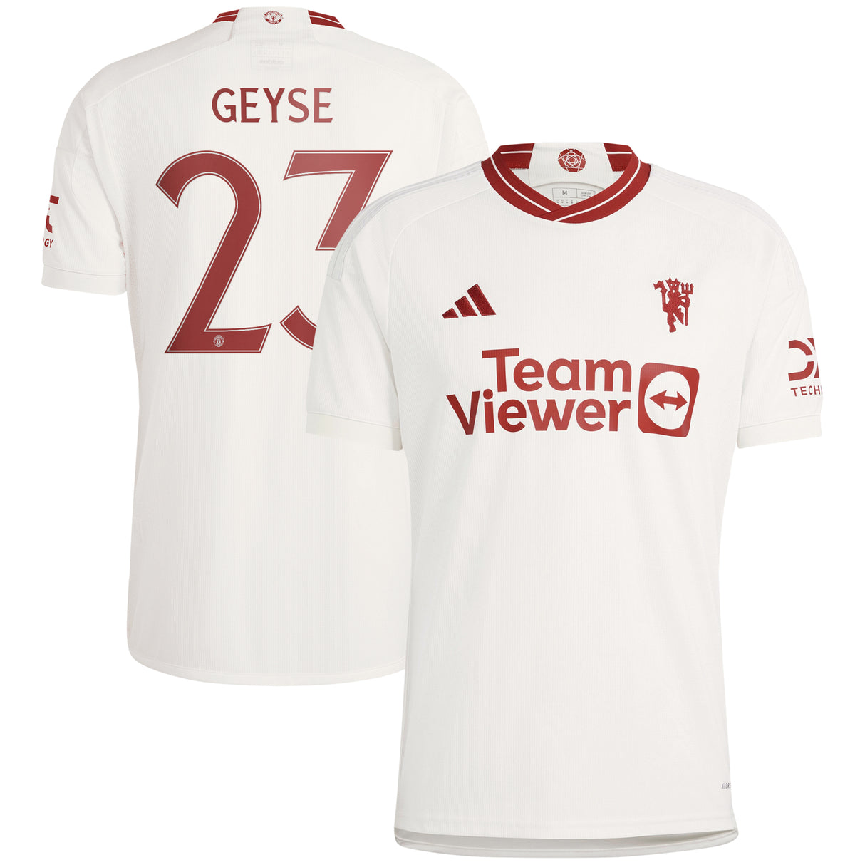 Manchester United WSL adidas Third Shirt 2023-24 - With Geyse 23 Printing - Kit Captain