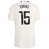 Manchester United WSL adidas Third Shirt 2023-24 - With Evans 15 Printing - Kit Captain