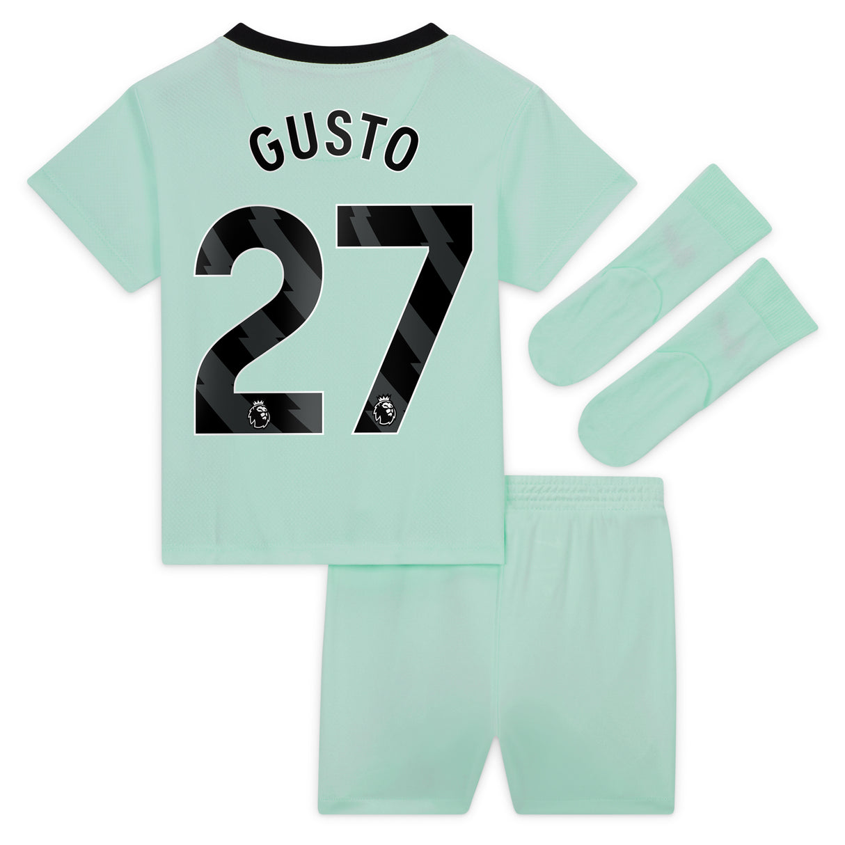 Chelsea Third Stadium Kit 2023-24 - Infants with Gusto 27 printing - Kit Captain